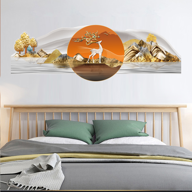 床头风景墙贴画自粘画我是床头装饰贴画现代简约客厅房间墙贴画
