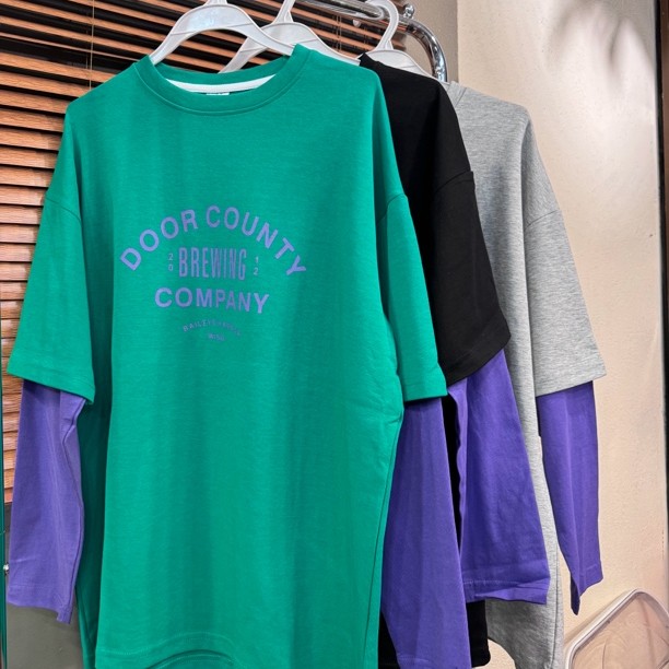 新疆包邮-D175#百搭中长款圆领韩版拼接时尚休闲T恤撞色