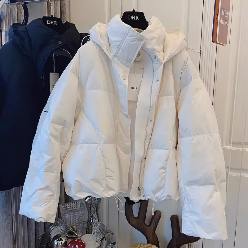 微胖mm冬季加厚棉服女大码2023新款高级感韩版显瘦保暖面包服外套