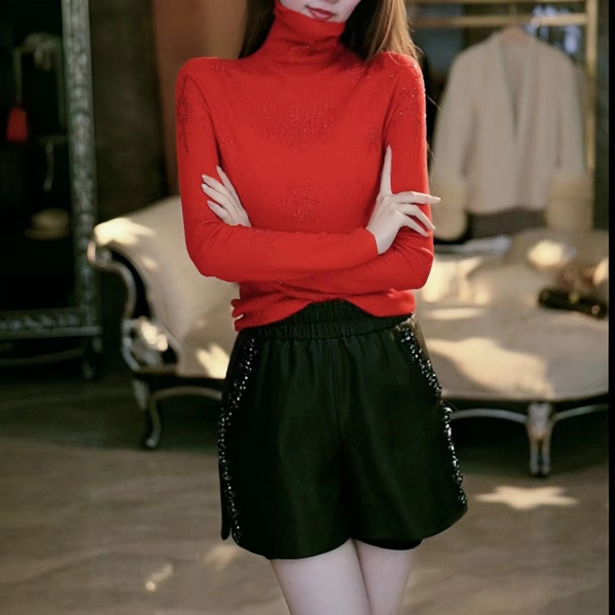 SEJI/瑟纪11.6【圣诞飘雪】重工气质上衣