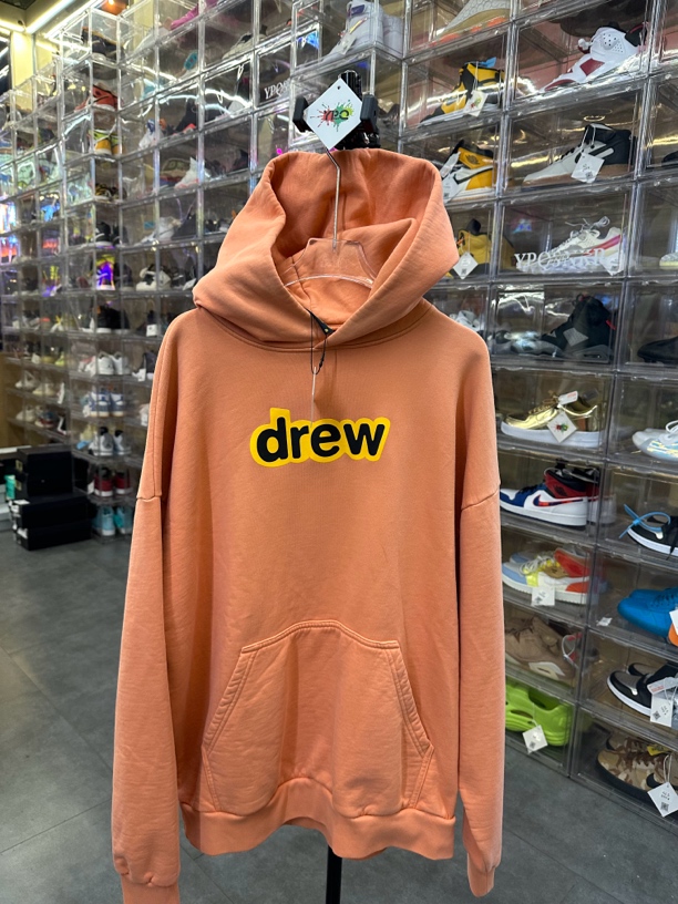 Drew西瓜粉笑脸连帽卫衣S