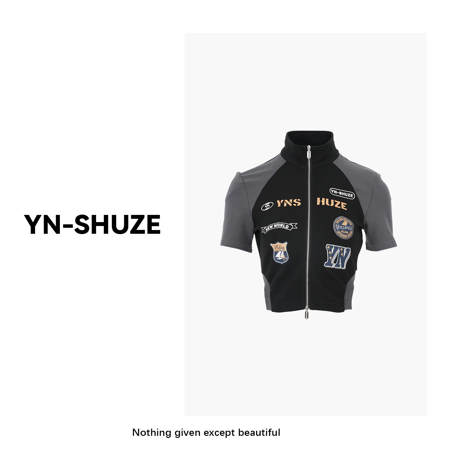 【YN-SHUZE】YNC-230068美式复古街头设计感小众显瘦机车夹克外套
