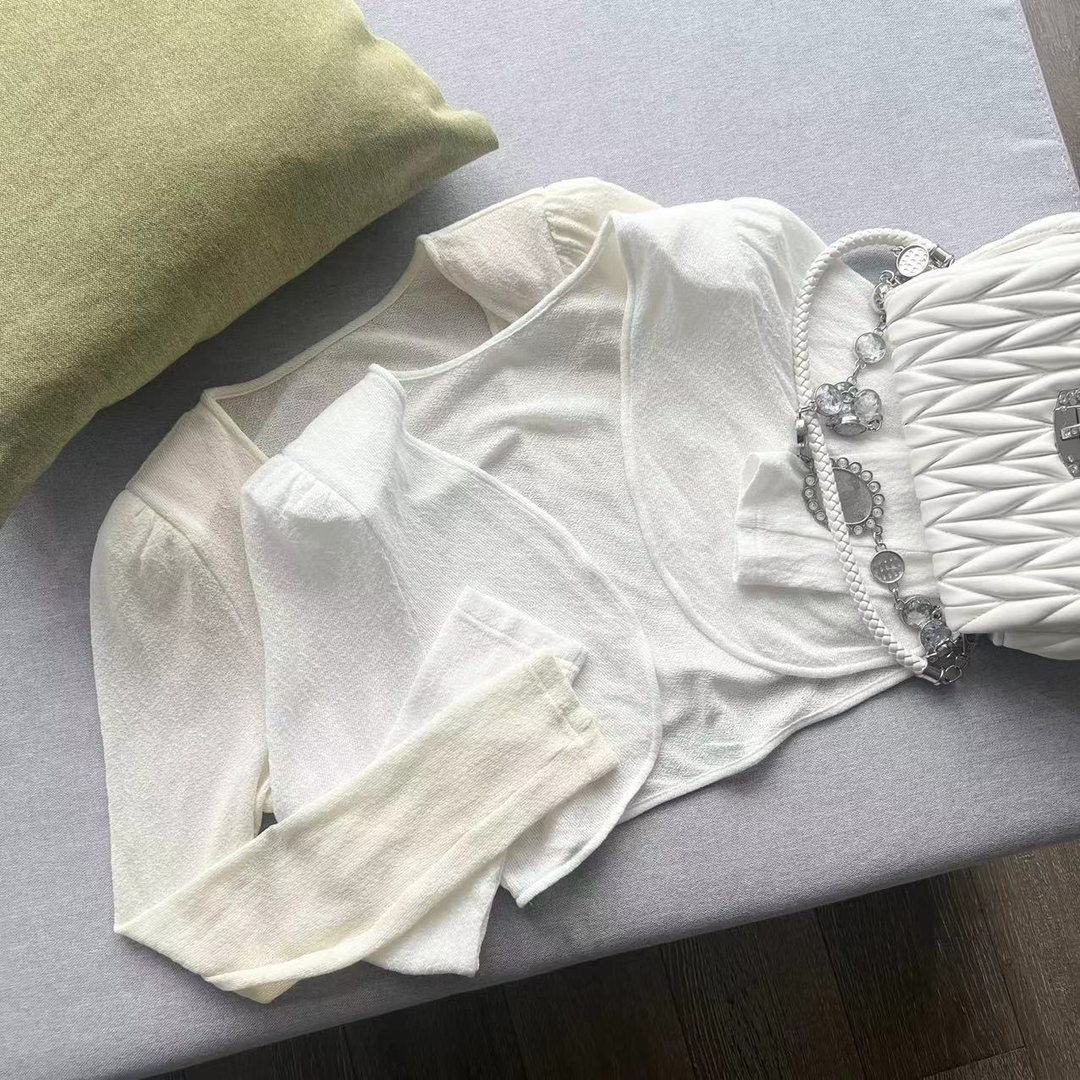 XINYI【直角肩】长袖开衫女韩版修身上衣XW348590