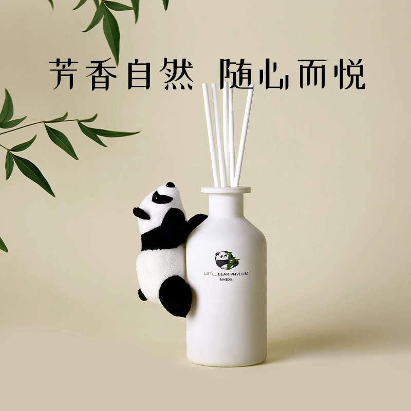 熊猫香薰室内无火香持久留香清新香氛客厅家用治愈系竹林熊猫香薰