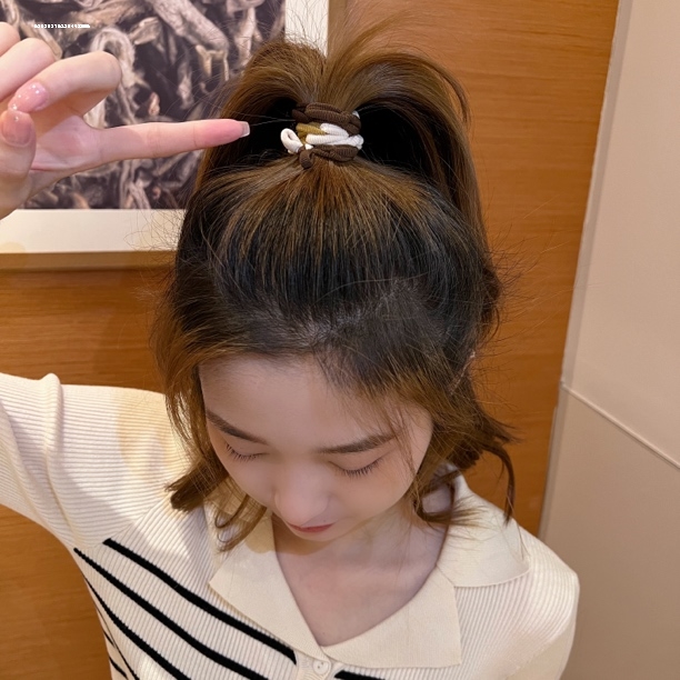 少女头绳气质发绳高弹编织发圈质感甜妹耐用精致时尚简约百搭发饰