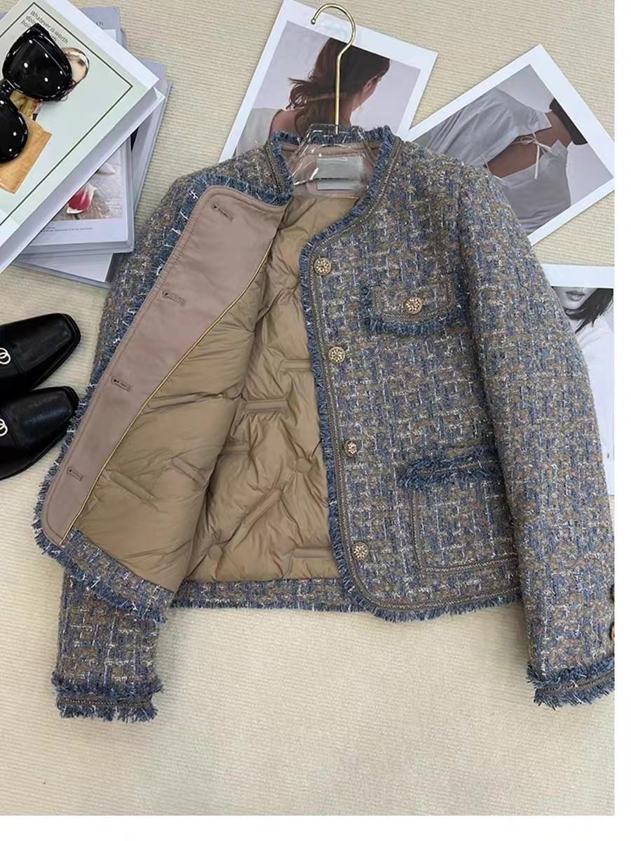 2023秋冬新款高级奢华气质女装小香风外套宽松百搭上衣外穿