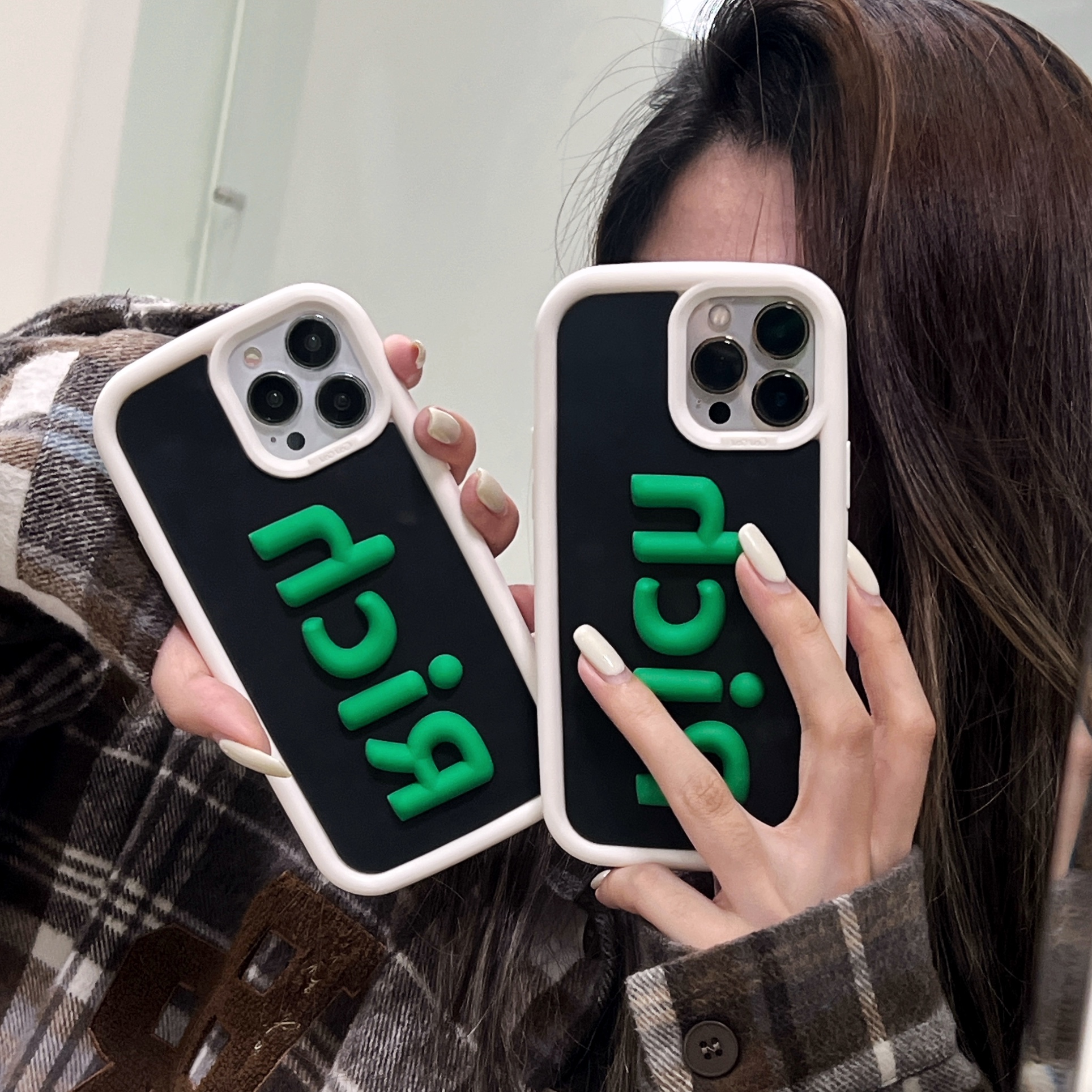 苹果13手机壳iPhone15创意字体12Pro个性全包11Promax保护壳rich