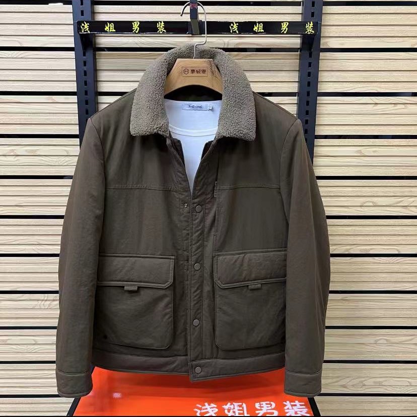 新款高品质男士翻领休闲夹克外套