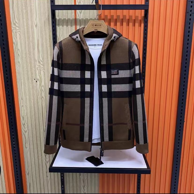 新款高品质男士休闲针织夹克外套