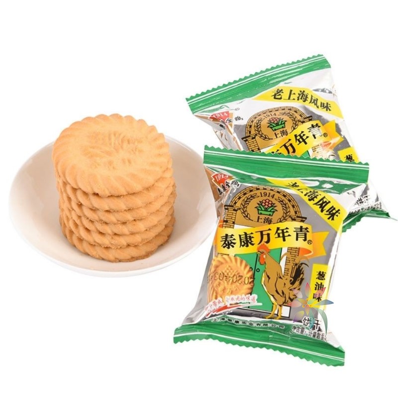 7月新货正宗泰康金鸡牌万年青饼干葱油葱香味咸味酥/0lb蔬菜组合