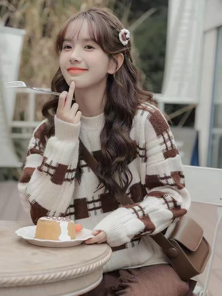 【50-151】2024秋冬新款毛衣女百搭显瘦针织网红女装加厚慵懒风时尚