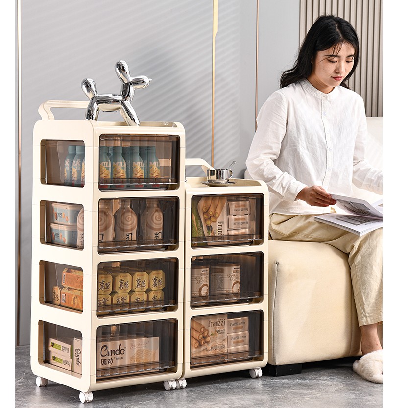 【整装】高奢推车储物收纳柜高密度板材家用储存