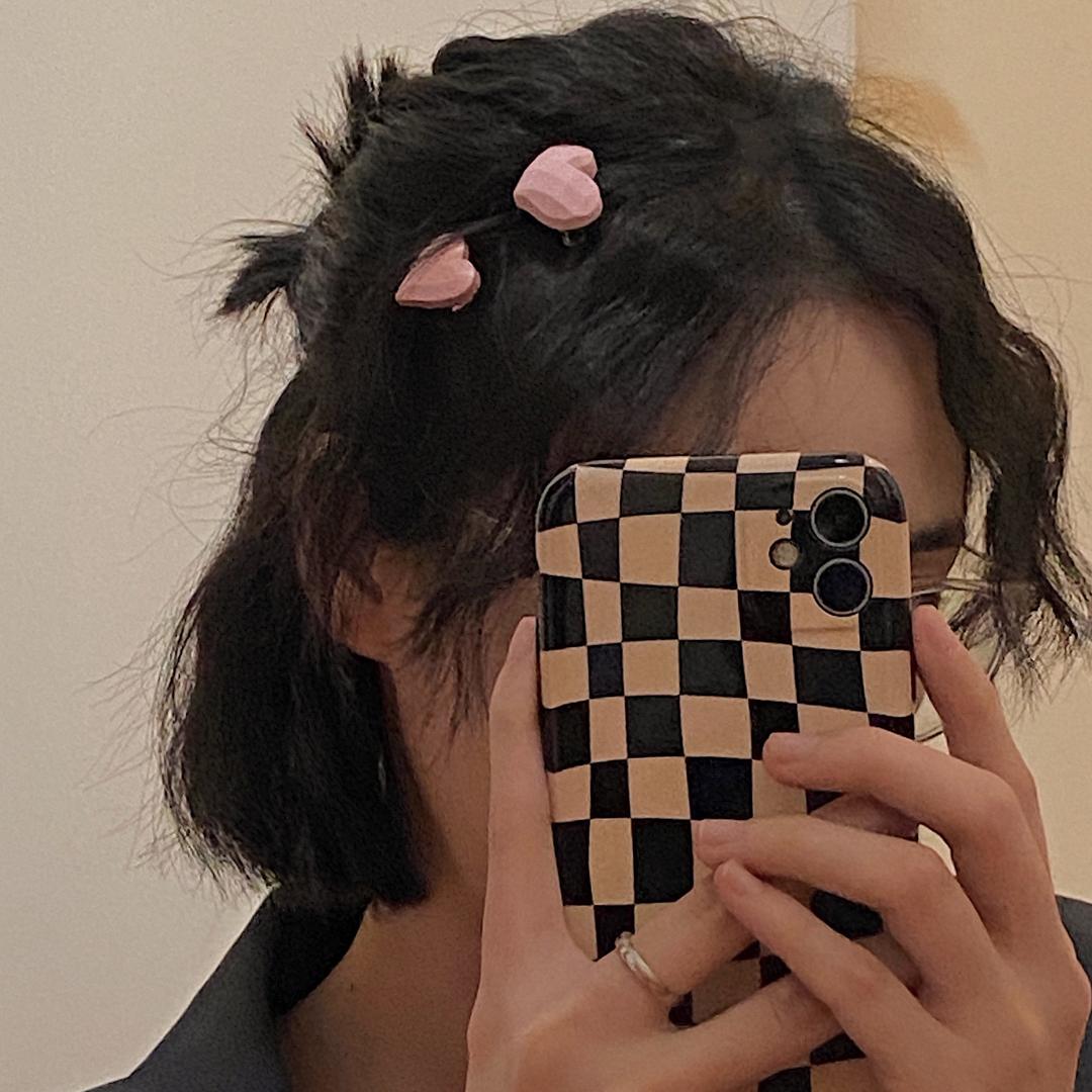 非金属发饰 纹理爱心发夹少女韩风粉嫩爱心小发夹切面微粒甜美ins