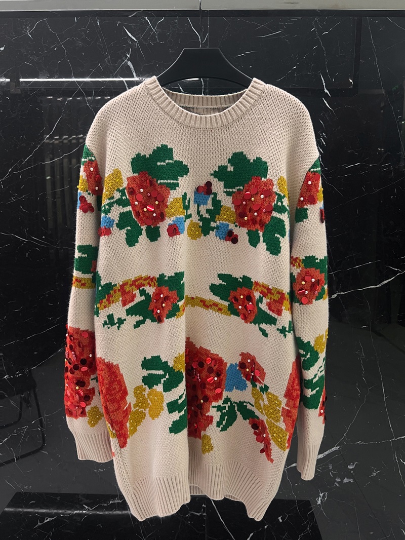 重磅钉珠挂花毛衣   CANMY2835