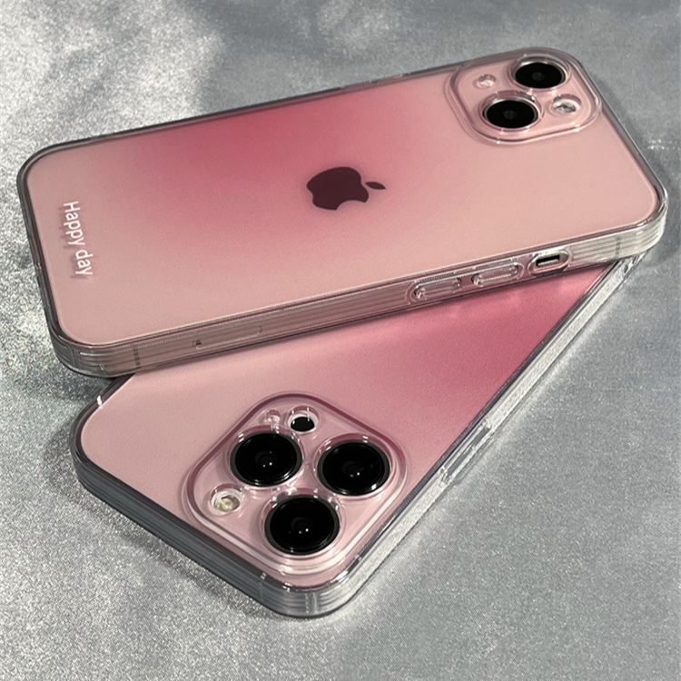 粉晕染适用苹果14promax硅胶7小清新iphone13艺术11pro12手机壳8P