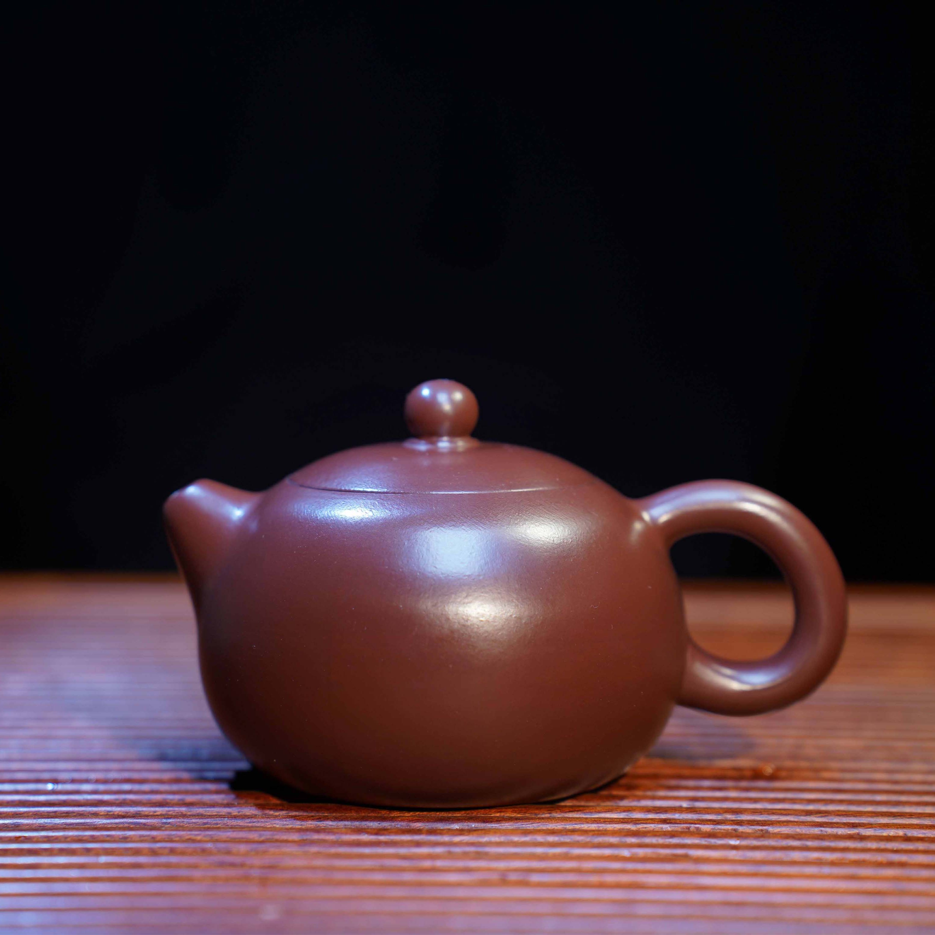 100目紫朱泥卡盖西施【琦】纯手工紫砂壶