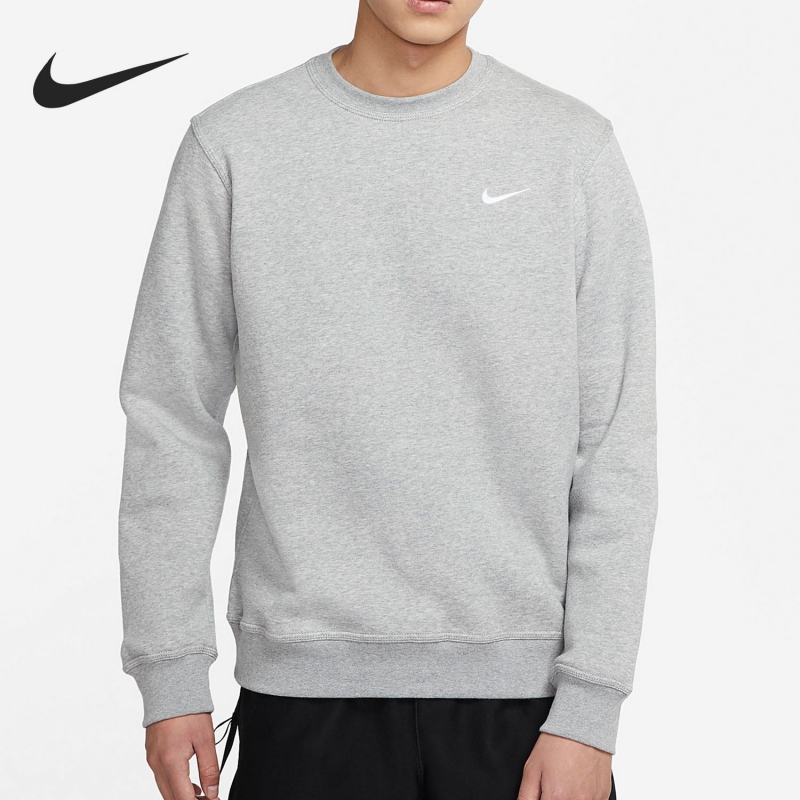 Nike耐克秋冬季男装卫衣圆领长袖宽松加绒套头衫916609-063