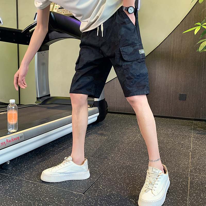 迷彩工装短裤男士夏季2023新款爆款潮牌休闲马裤夏装运动五分裤子
