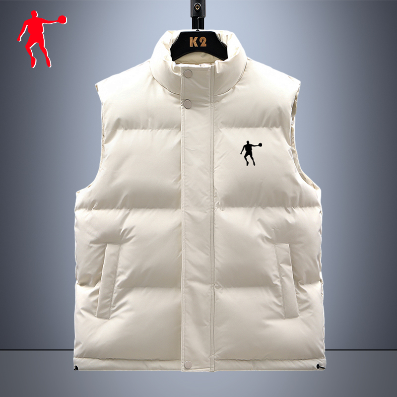 乔丹专卖男士时尚马甲棉服春秋冬季新款休闲棉衣外套保暖背心坎肩