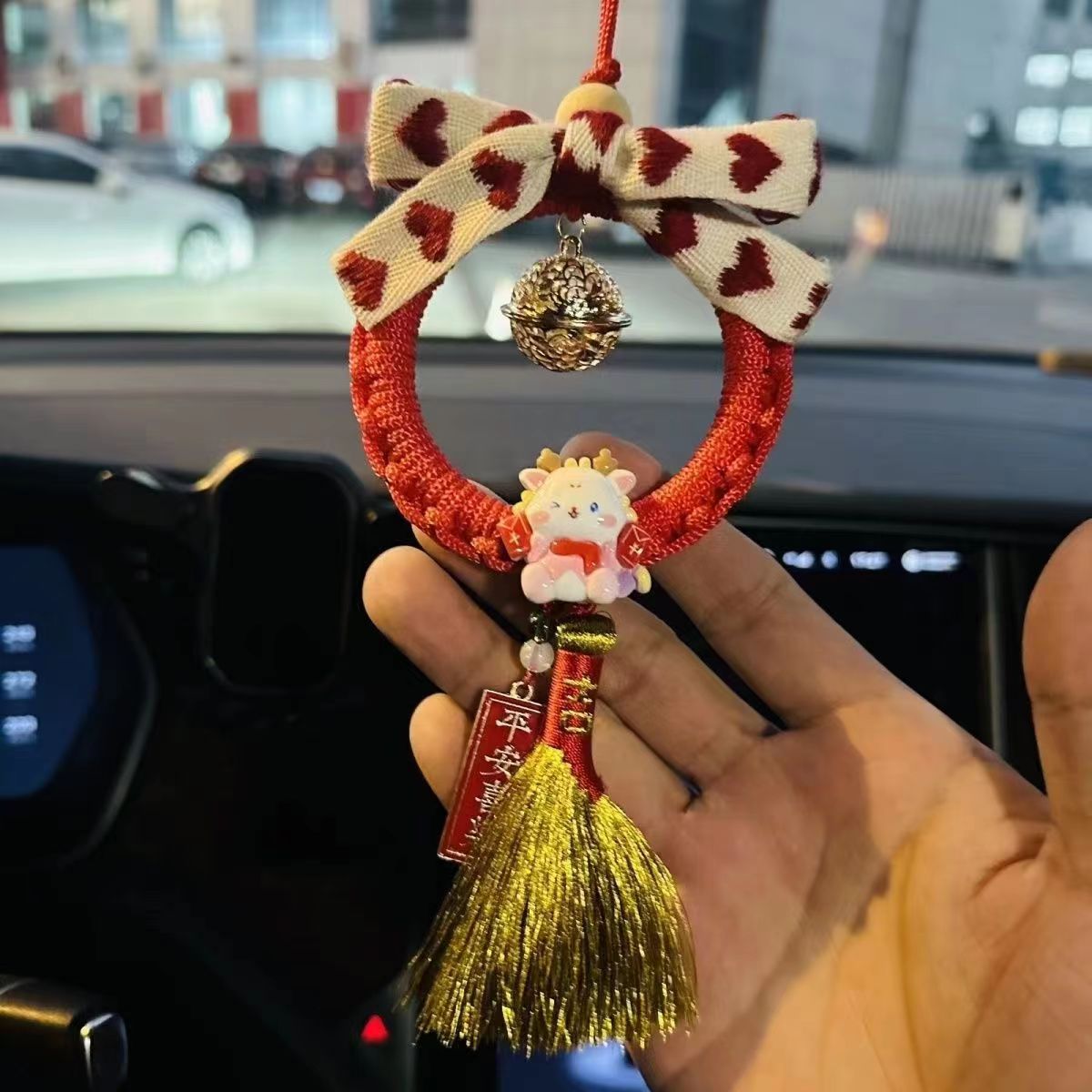 新年手工编绳diy金色扫把车挂汽车挂饰送爸爸闺蜜礼物材料包D50