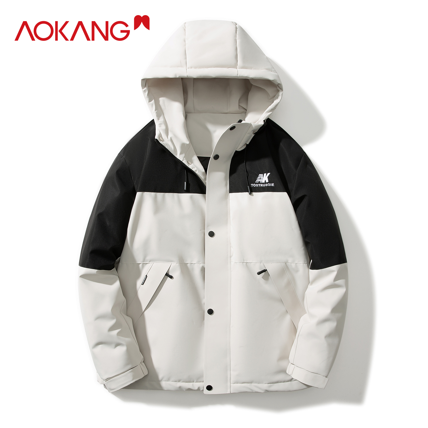 【大号补贴】奥康情侣款保暖羽绒服冲锋款外套AK192203