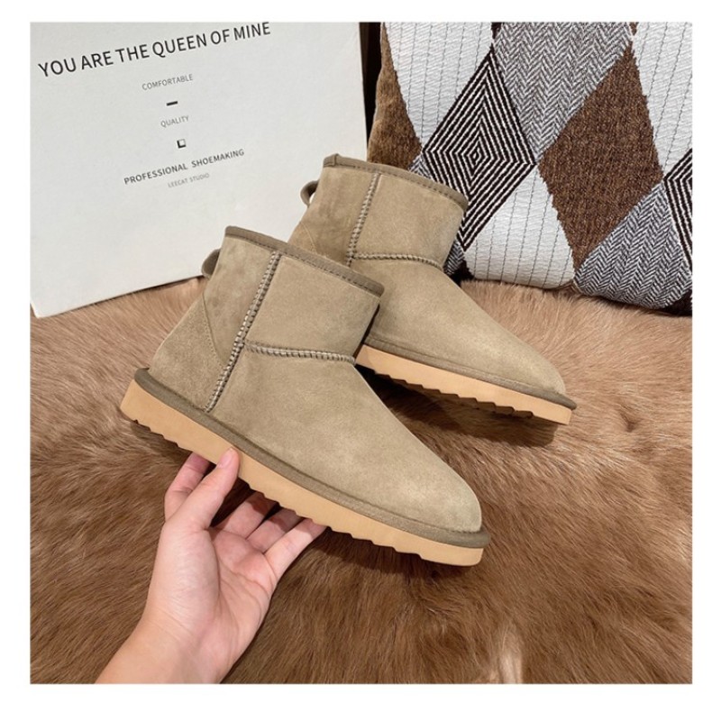 【皮毛一体】男款桑坡中筒5854雪地靴加绒加厚防滑冬季保暖棉鞋