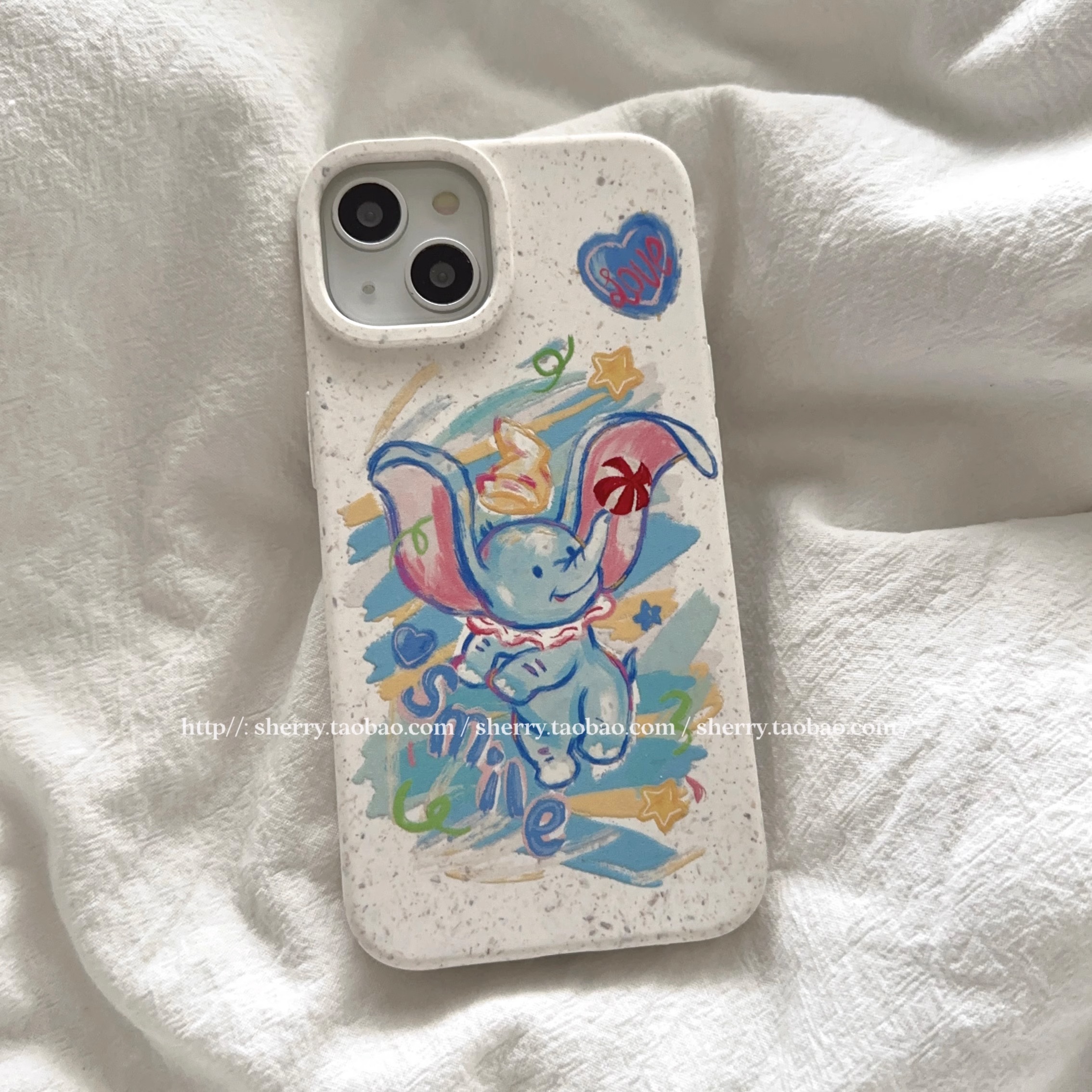 插画大象苹果13手机壳新款iPhone14promax涂鸦12创意11小众xs可爱
