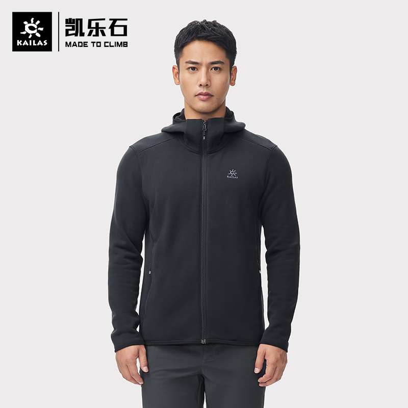 Kailas凯乐石户外运动连帽男款休闲防风保暖秋冬抓绒衣KG2242127