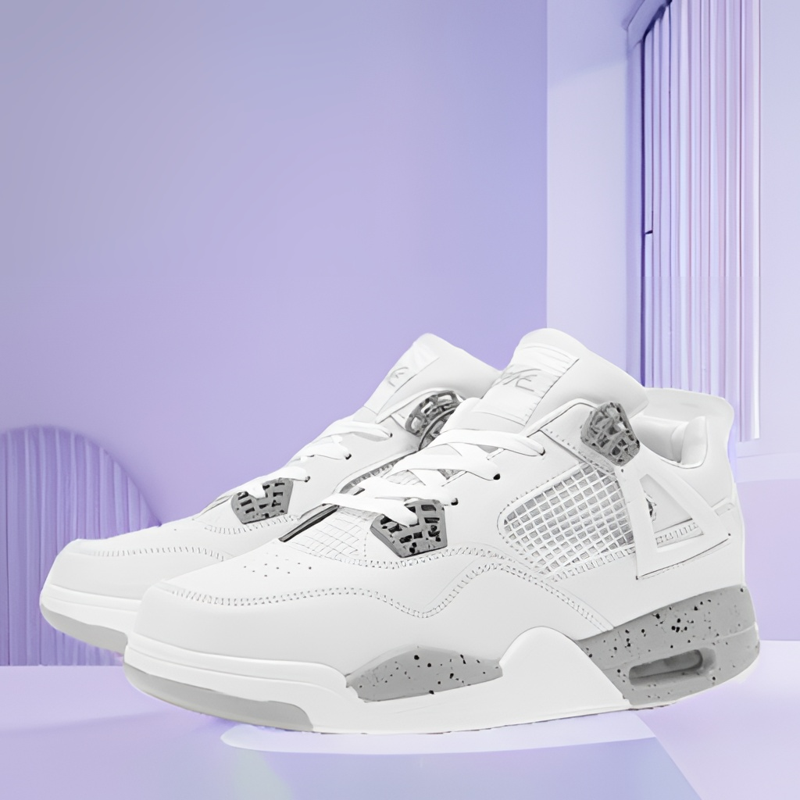 莆田板鞋男鞋AJ4运动板鞋百搭篮球鞋休闲气垫鞋青少年时尚潮流鞋