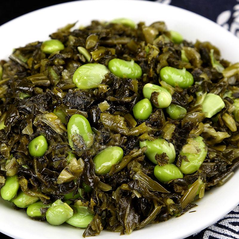 宁波特产阿婆菜毛豆雪菜酱菜农家下饭酸菜咸菜开即食姜0g