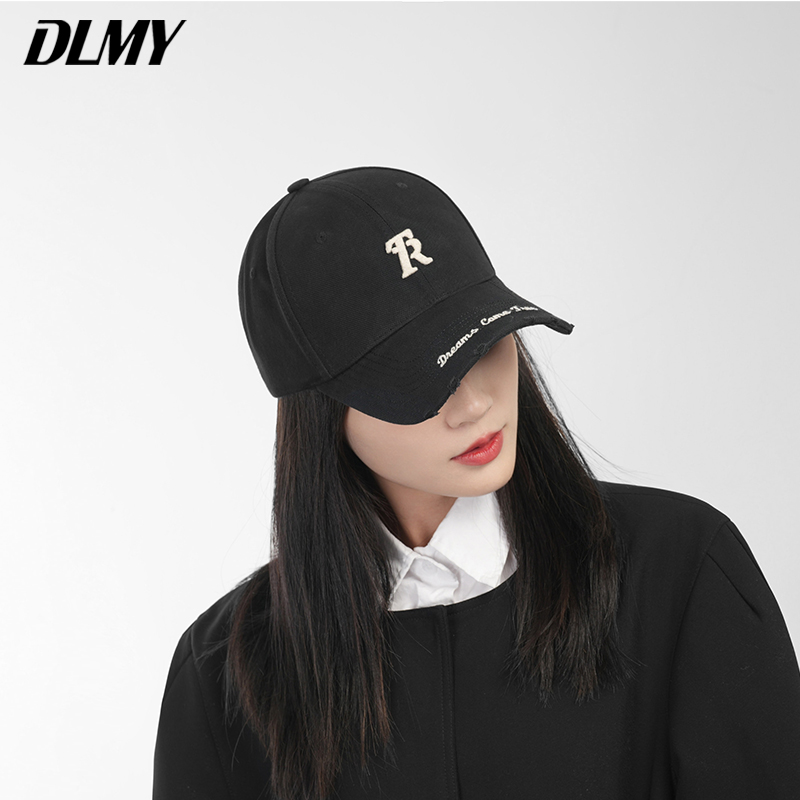 【达人专享】DLMY时尚棒球帽硬顶破洞帽子情侣显脸小鸭舌帽百搭潮流