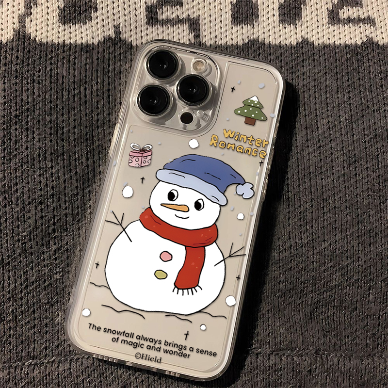 苹果14promax手机壳15Pro围巾雪人13/12/11华为OPPO/VIVO小米荣耀