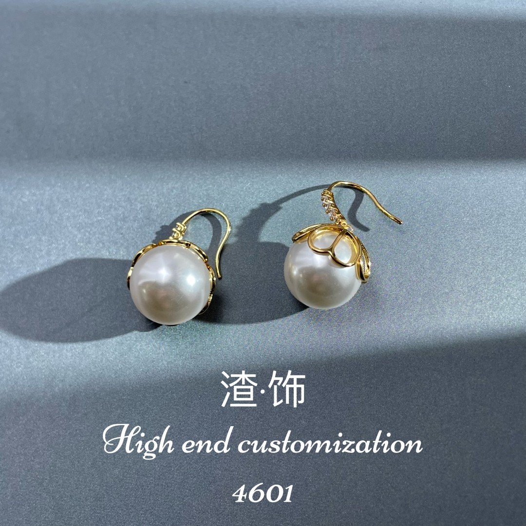 轻奢礼物法式耳环时尚气质百搭珠珠耳饰-4601