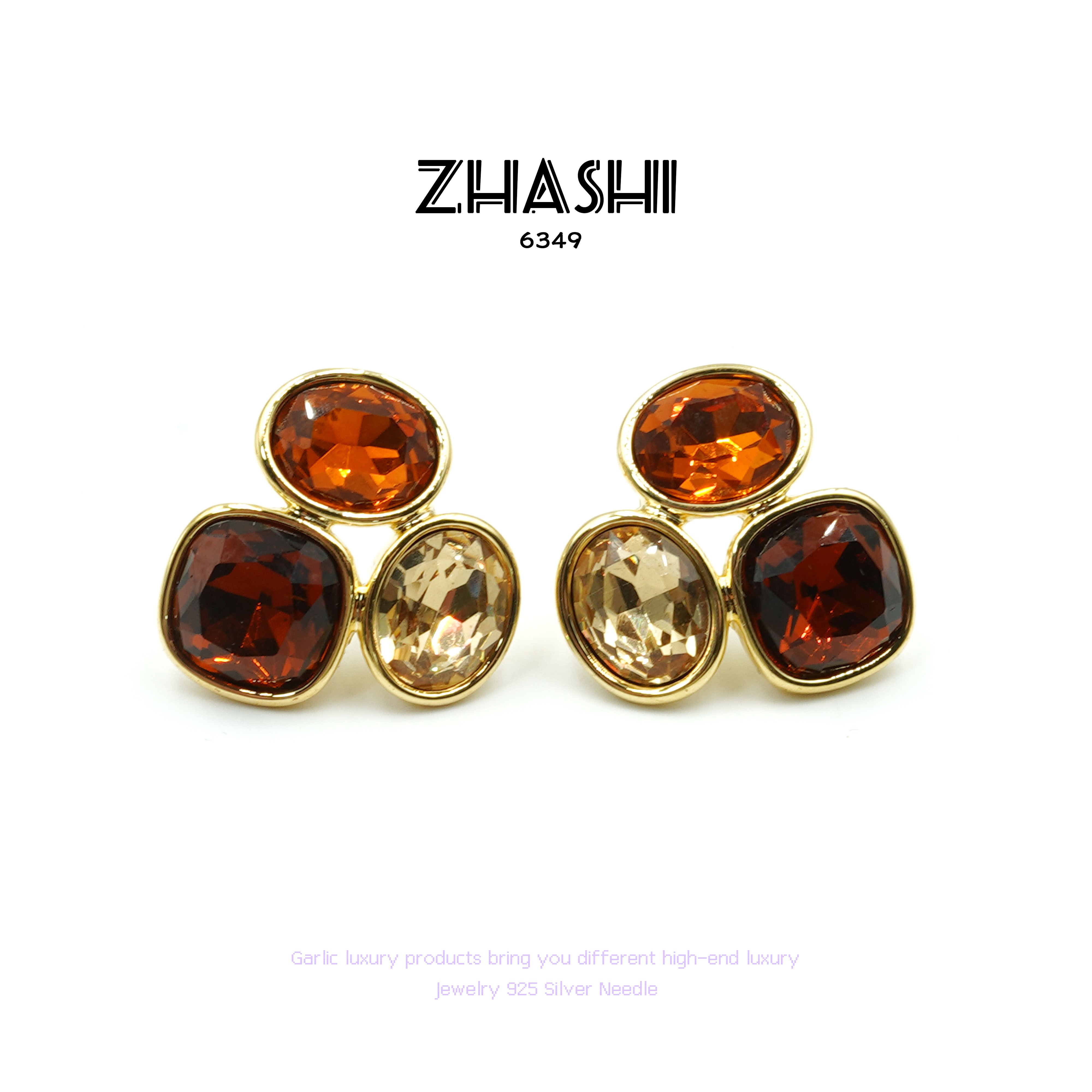 铜合金耳饰 气质百搭精致耳饰-6349