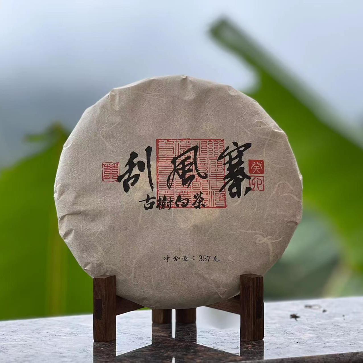 2023年 刮风寨白头春 白茶 357克/饼