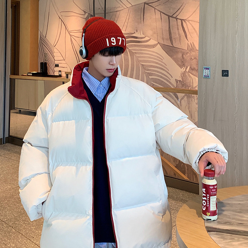 立领棉衣男士冬季新款加厚棉袄外套韩版潮流宽松大码潮牌面包棉服
