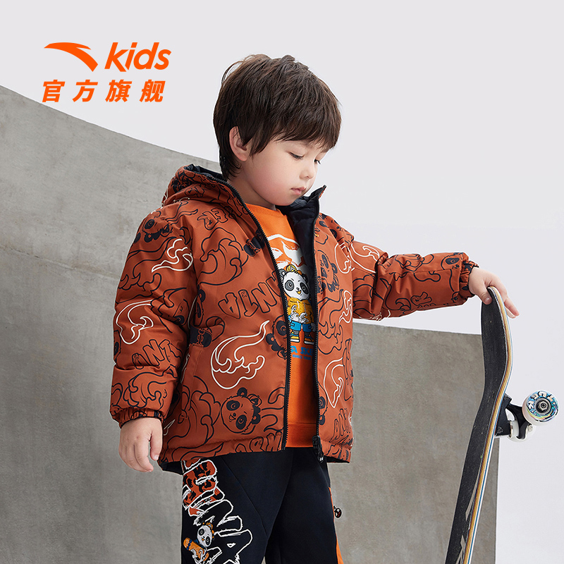 安踏儿童加厚保暖双面穿羽绒服秋冬352249981