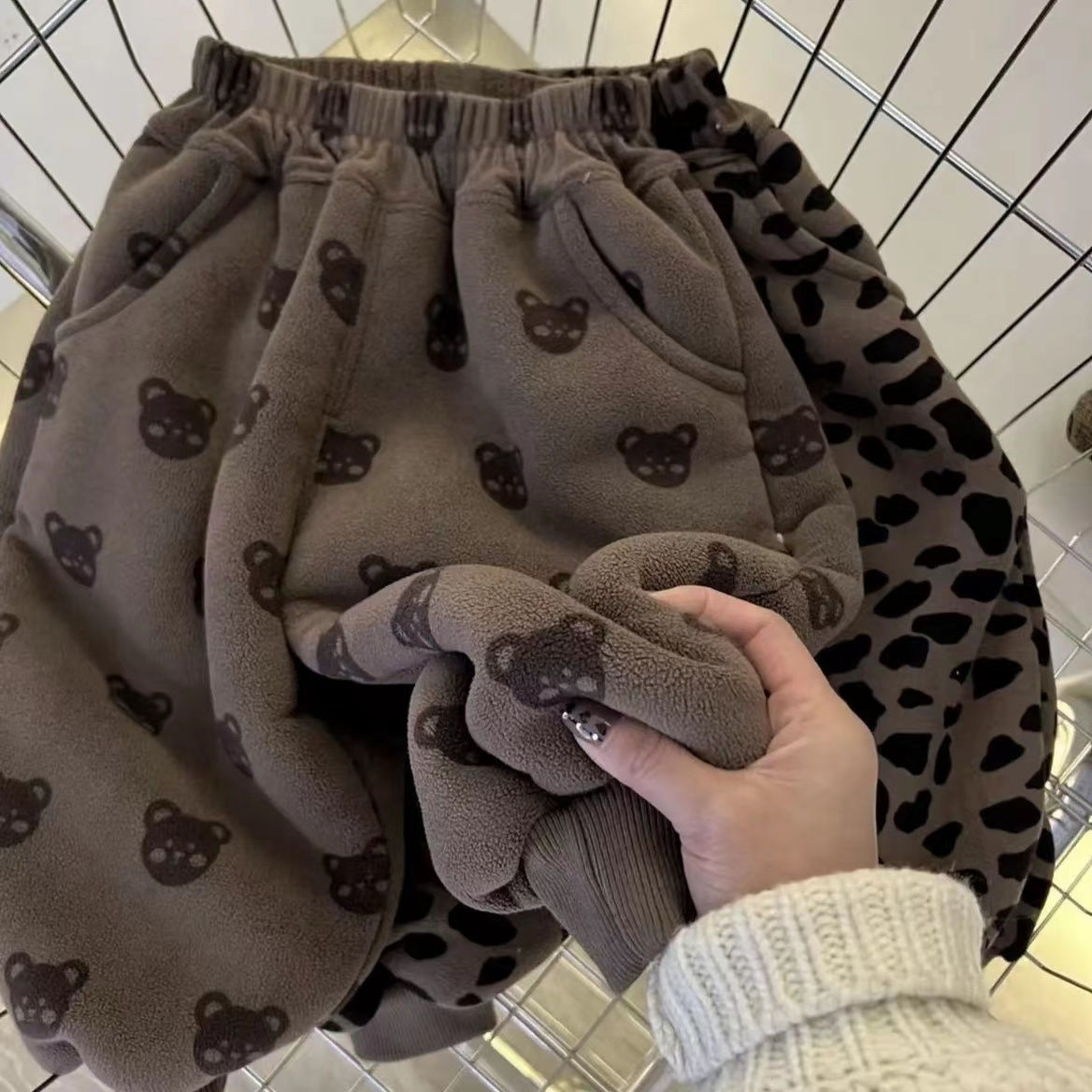 辰baby男女宝宝加绒裤子冬季新款婴儿加厚棉裤儿童冬装一体绒保暖