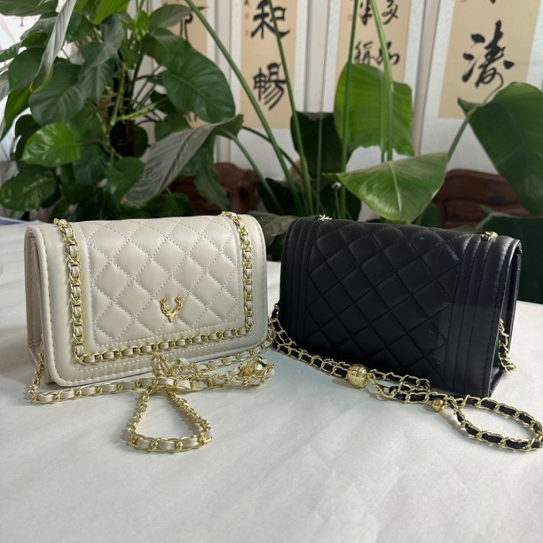 女士新款包包羊皮质感女士链条包时尚女士单肩包可调节小金球女包