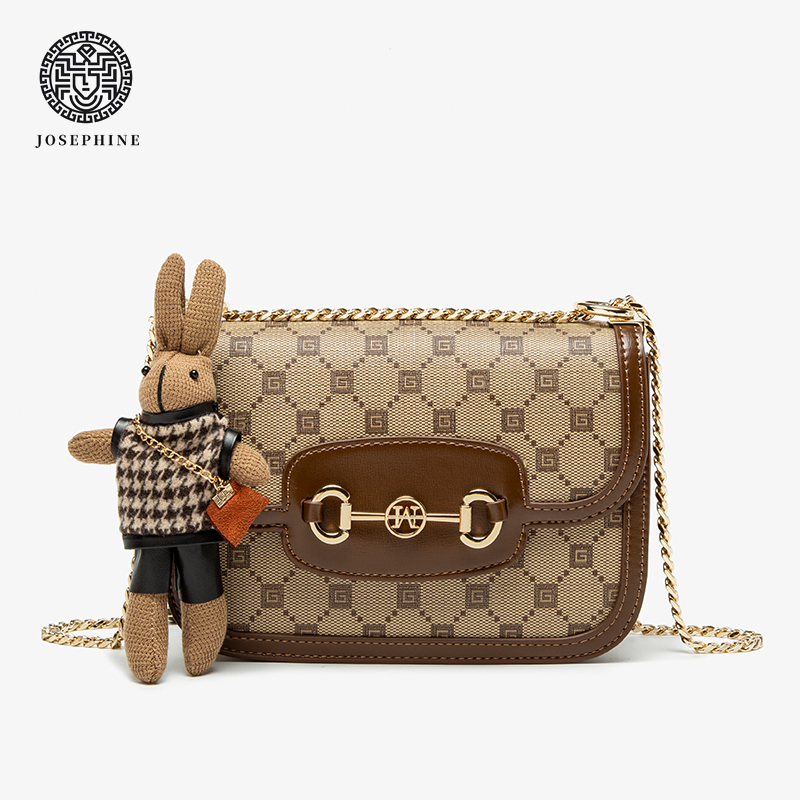 Josephine/约瑟芬战战同款马衔扣单肩斜挎包6466