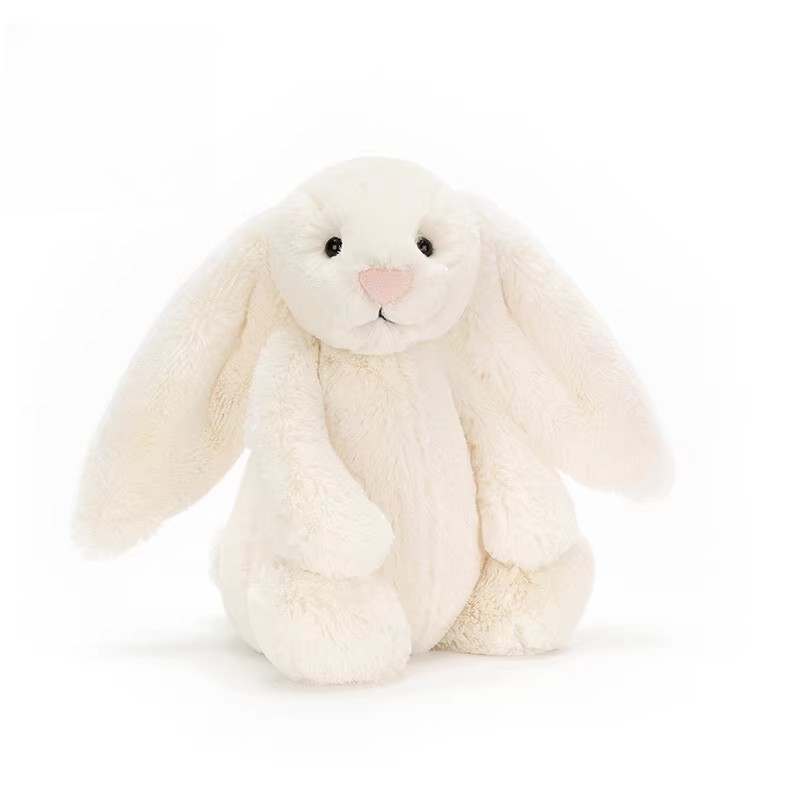 英国经典害羞乳白色邦尼兔安抚玩偶可爱毛绒玩具礼物