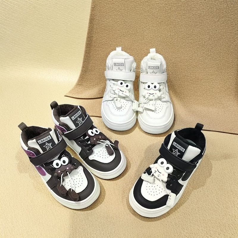 【1518】冬季加绒二棉儿童时尚校园舒适百搭休闲防水面中帮棉鞋D-5