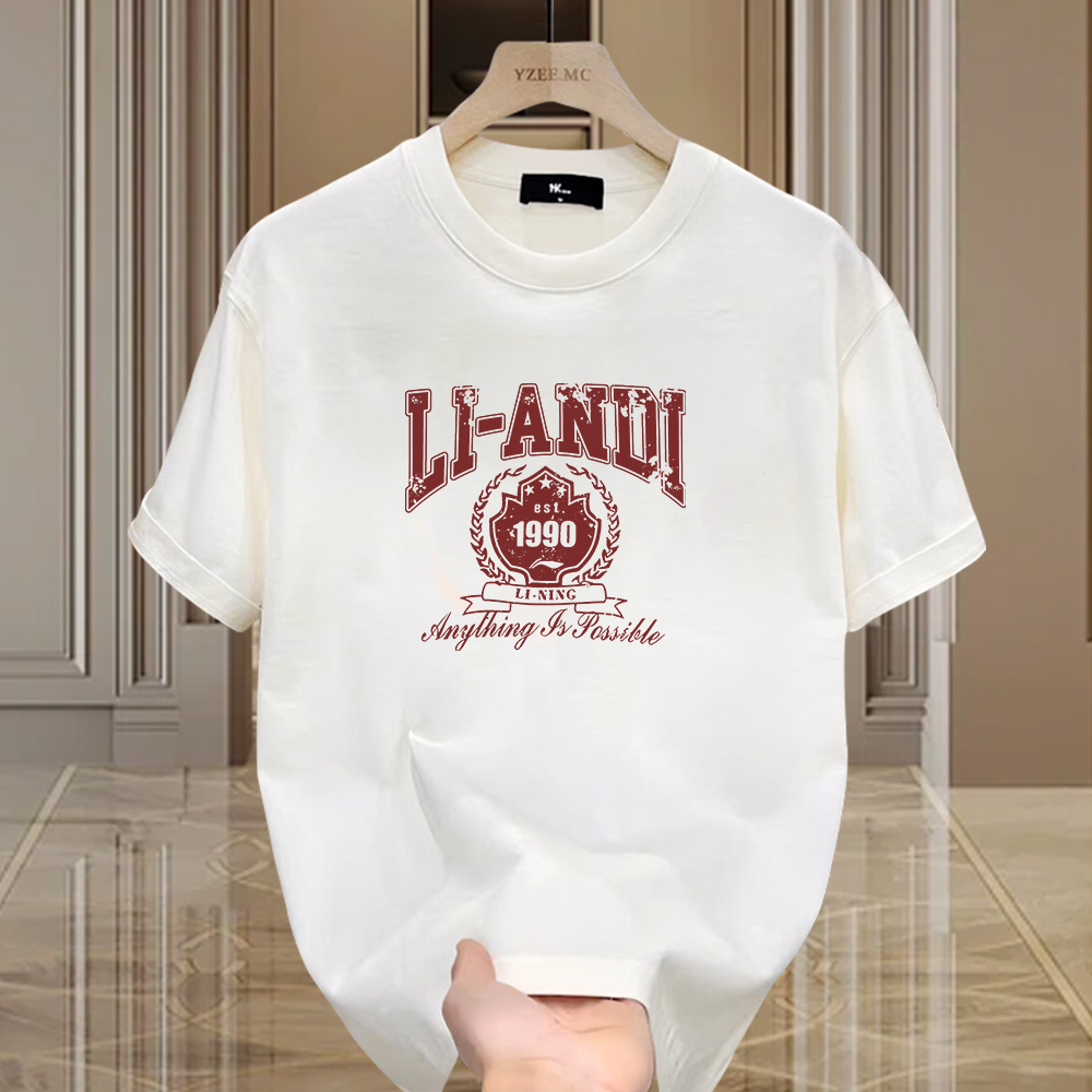 美式痞帅重磅纯棉短袖T恤青年男女款夏季ins潮牌街头宽松圆领上衣