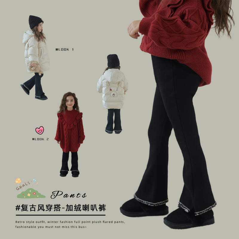 杨梅家女童童装2023冬季新款休闲裤MD09011