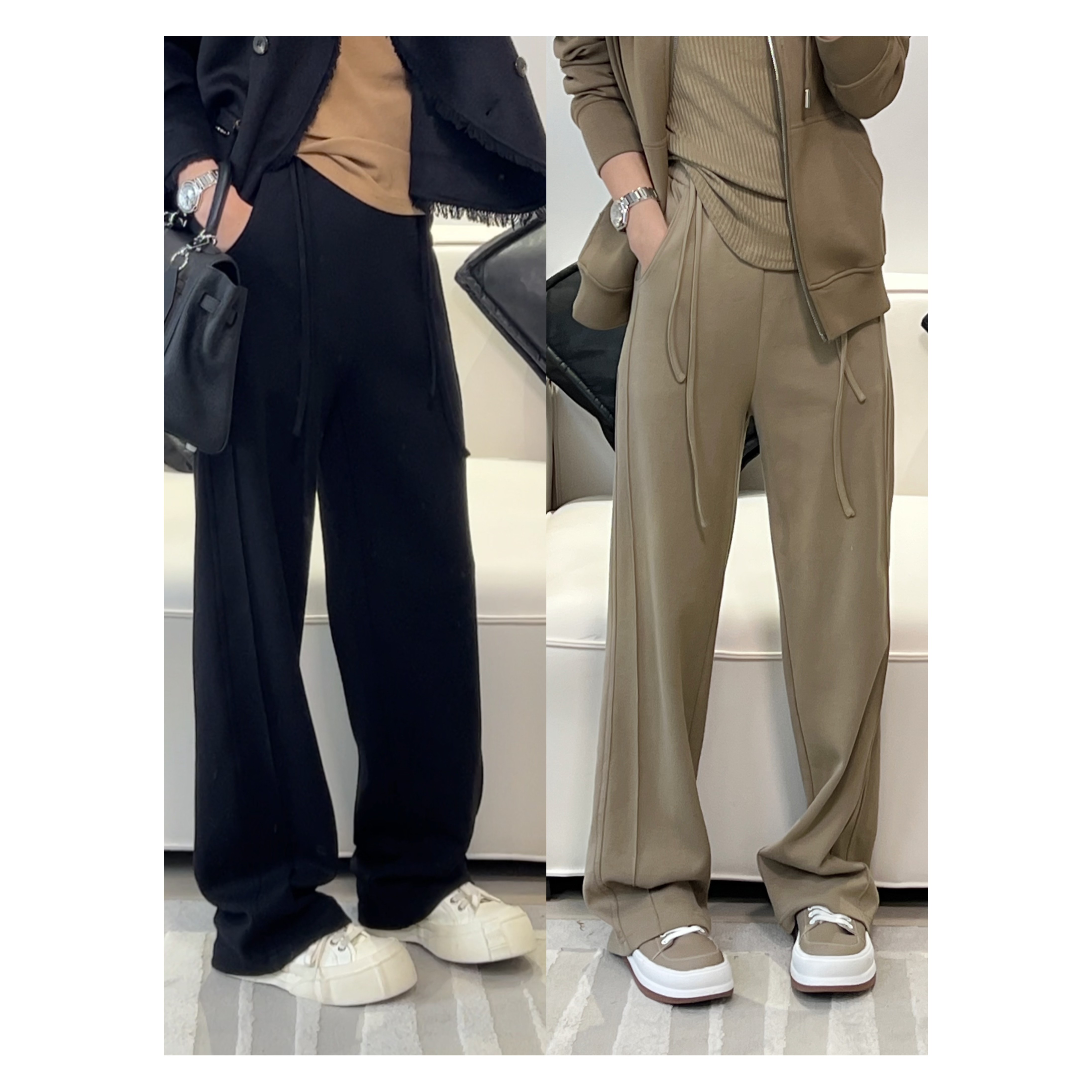 玖黛衣【本命裤】新款美式复古休闲显瘦百搭休闲裤KZPC20049