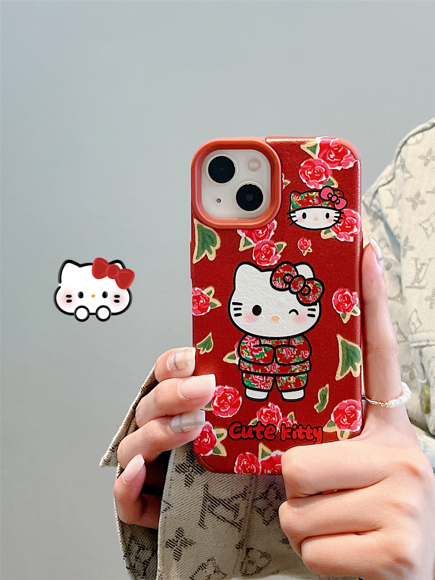 【果盟】可爱苹果14手机壳iphone15promax东北大花袄KT猫13小众