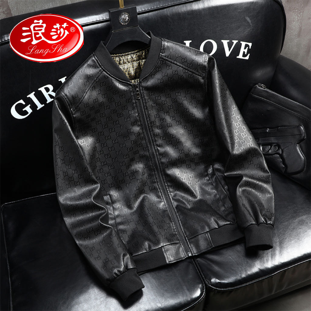 【浪莎福利专场】2023新款男士PU皮夹克外套LG162（厚）