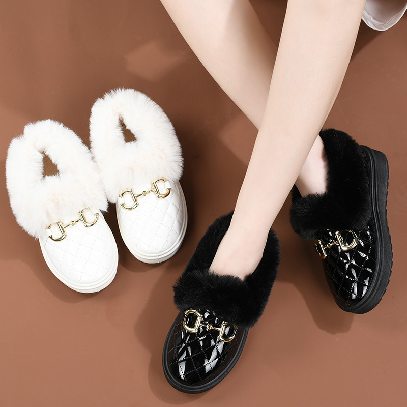 地靴加绒保暖厂家休闲冬季新款毛绒靴女士雪软底防滑舒适女棉鞋女