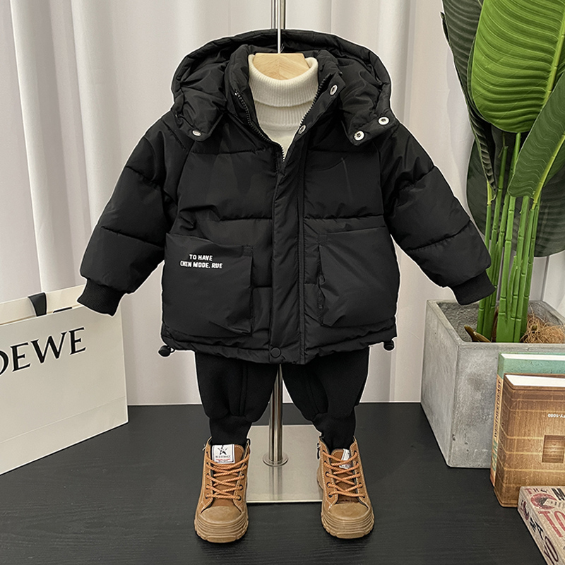 男童棉服2023新款儿童冬装面包服加厚保暖宝宝棉衣短款男孩时尚潮