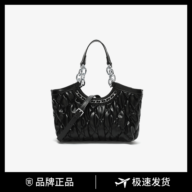 louis arden11-2上新时尚简约菱格单肩包LN-9707黑色